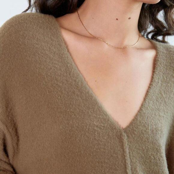 Aritzia Wilfred Free Hush Chenille Knit V-Neck Sweater - Picture 4 of 9